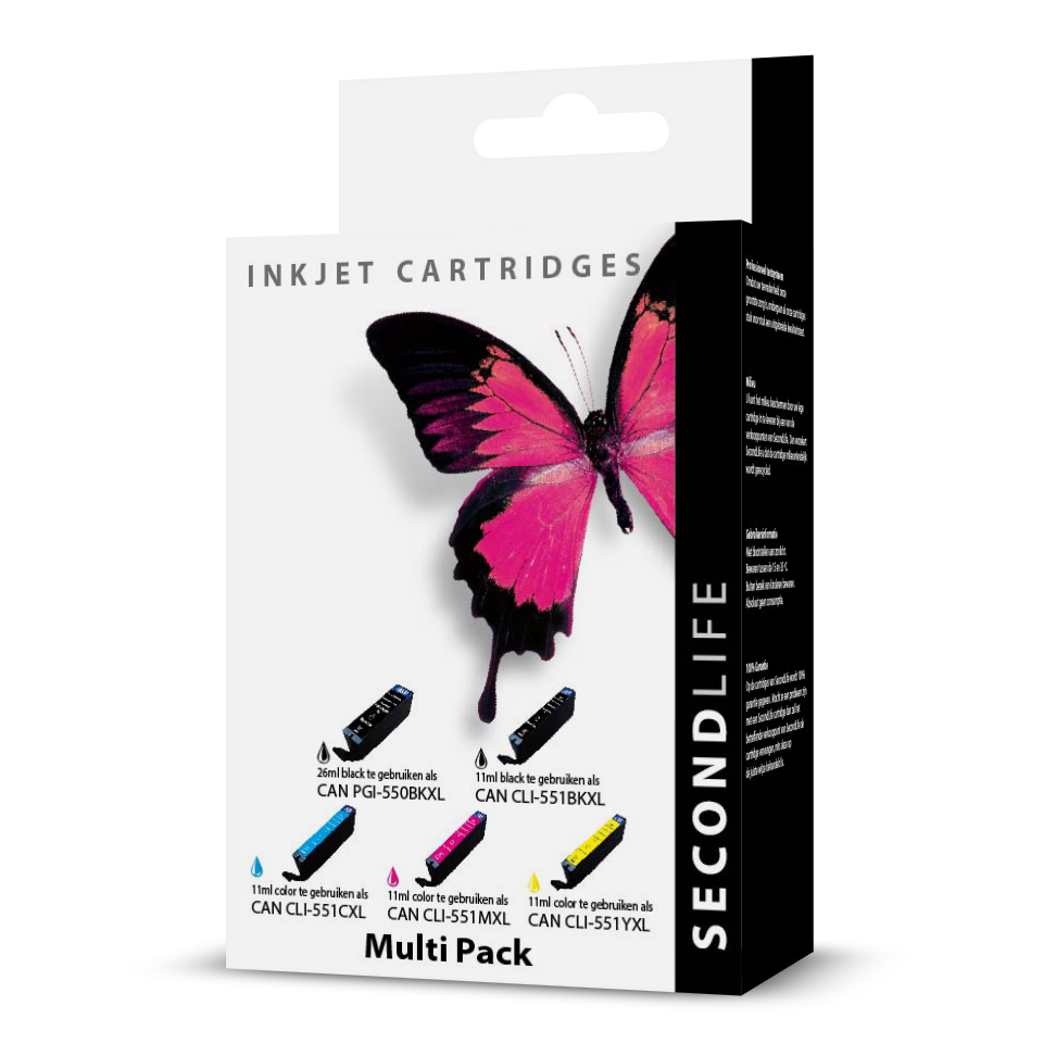 SecondLife - Multipack Canon 550 Black & 551 Serie