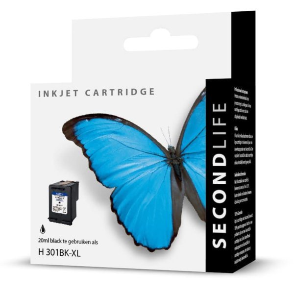 SecondLife - HP 301 XL Black