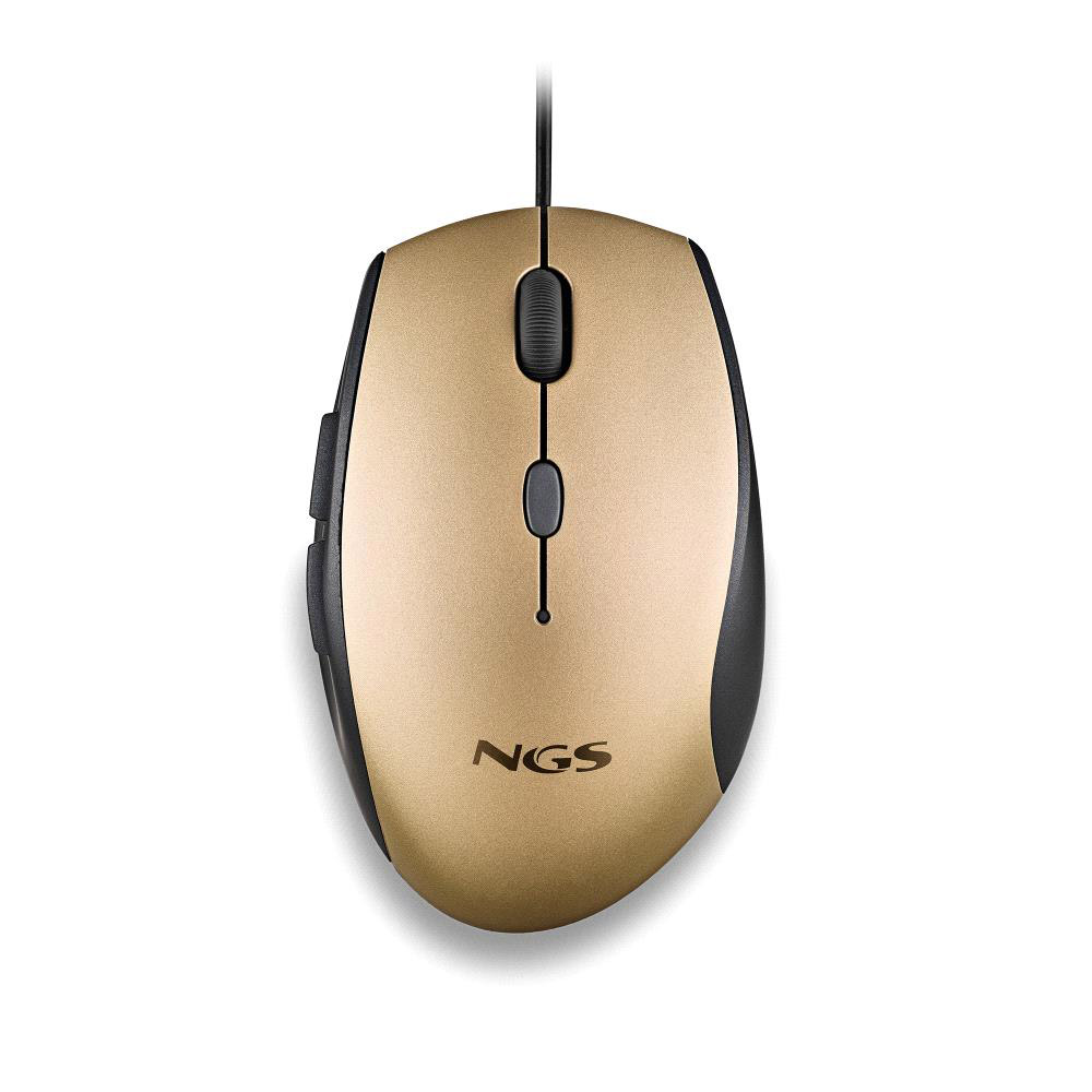 NGS Moth Ergonomische Bedrade Muis met USB Type-C - Goud