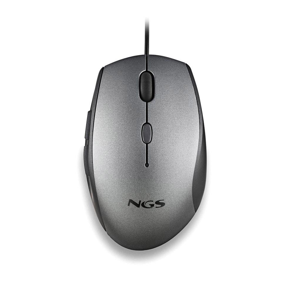 NGS Moth Ergonomische Bedrade Muis met USB Type-C - Grijs